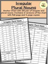 Irregular Plural Nouns Differentiated Anchor Charts