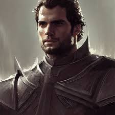 A portrait of a male knight, Magic the Gathering art,