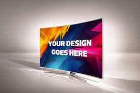 Curved Screen Tv Mock Up 3 Mocking Branding Mockups Mockup
