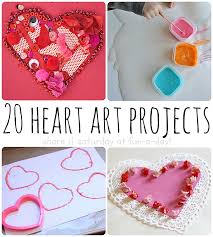 Try this preschool arts and crafts activity: Heart Art For Kids 20 Valentine S Day Art Projects Fun A Day