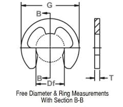 External Snap Ring E Type Metric Me Series Rotor