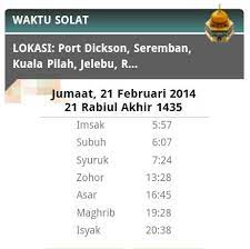 Agar dapat menjalankan sholat fardhu dengan tepat waktu, jadwal sholat ashar di kab. Info Waktu Solat N9 Anak Anak Negeri Sembilan Facebook