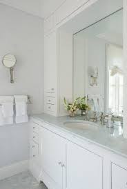 Get a change from the \\typical\\ marble floor by using small tiles rather than large squares. Elegant White Marble Bathroom Blue The Glam Pad