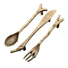 Get a free design consultation, free shipping and 100% reimbursement on samples of our spoon foot pulls. 3pcs Set Bronze Spoon Knife Fork Kitchen Cabinet Handles Cupboard Closet Drawer Knobs Pulls Bars Buy Online In Bahamas At Bahamas Desertcart Com Productid 41120643