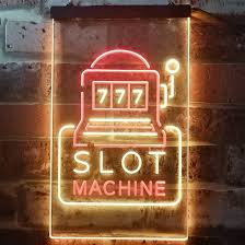 ADVPRO Slot Machine 777 Game Room Dual Color LED Neon Sign Red & Yellow 300  x 400mm st6s34-i2943-ry : Amazon.co.uk: Lighting