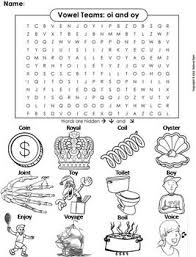 Using the oi oy digraphs worksheet, students fill in the blank with oi and oy words to distinguish between the two vowel sounds. This Word Search On The Oi And Oy Vowel Team Also Doubles As A Coloring Sheet The Solution To The Puzzle Is Include Vowel Team Vowel Teams Activities Phonics