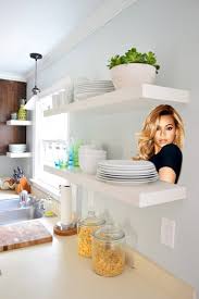 Kitchen kitchen storage design ideas with hanging pots and pans. Hanging Ikea Floating Shelves In Our Kitchen Young House Love