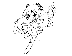 Altcompluser hatsune miku colouring book for adults children pop manga coloring book. Miku Vocaloid Coloring Page Coloringcrew Com