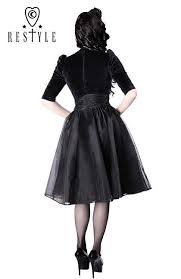 Black Dress Pin Up 50 Heart Neckline Organza R 14 Black Velvet Dress
