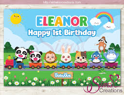 Babybus Printable Party Backdrop Banner Baby Panda Birthday Poster Birthday Poster Panda Birthday Panda Party