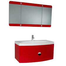 There are many bathroom vanity ideas that you can choose. Fresca Energia 36 In Vanity In Red With Acrylic Vanity Top In White And 3 Panel Folding Mirror Fvn5092rd The Home Depot