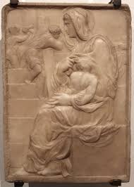 Madonna Della Scala Autore Michelangelo Buonarroti Data 1491 Circa Materiale Marmo Dimensioni 55 5 40 Cm Ubicazione Michelangelo Scultura Antica Madonna