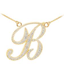 She recently turned three years old. 14k Gold Cursive B Initial Diamond Necklace
