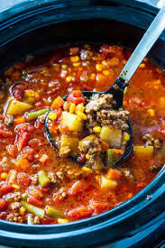 Crock Pot Spicy Vegetable Beef Soup Spicy Southern Kitchen Recipe Beef Soup Vegetable Soup Crock Pot Vegetable Beef Soup