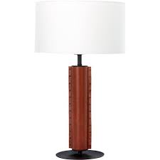 The rivet floor lamp is a design of ceci thompson with a wild wattage. Rivet Brown Leather Table Lamp