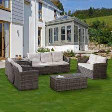 Witherell 6 Piece Rattan Sofa Seating Group With Cushions Patio Chairs Rattan Sofa Patio