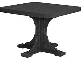Luxcraft Recycled Plastic 41 Square Dining Height Table With Umbrella Hole P41st Dining Square Tables Patio Dining Table Recycled Plastic