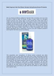 Shop these exfoliating products for ingrown hairs. Beat Ingrown Hair And Razor Bumps Using Bump Eraser Products