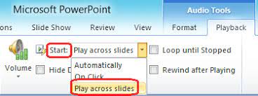 How do i get audio to play automatically in powerpoint? Play Music Across Multiple Slides In Your Slide Show Powerpoint