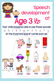 At 3 1 2 Years Of Age Children Have Unusually Developed Many But Not All Speech Sounds This Handy List Contains Th Speech And Language Speech Speech Therapy