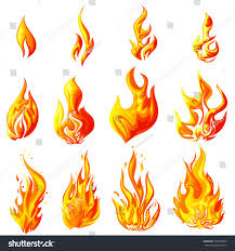 Easy To Edit Vector Illustration Of Fire Flame Collection Fire Drawing Fire Painting Drawing Flames
