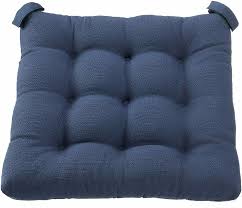 set of 4 navy blue chair cushions pads