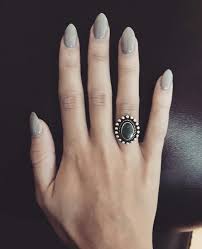 🤓 here at kiara sky and glam and glits, we love to educate on the products and industry we love! Almond Gray Acrylic Nails Are You Looking For Short And Long Almond Shape Acrylic Nail Designs See O Acrylic Nail Designs Grey Acrylic Nails Nail Art Designs
