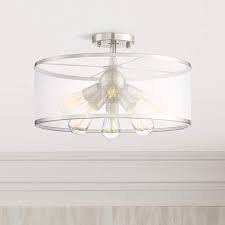 Taur 18 Wide Brushed Nickel 6 Light Led Ceiling Light 23x94 Lamps Plus