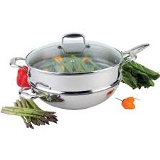 Paderno 32 Cm 12 6 In Wok With Steamer Paderno Best Wok Wok