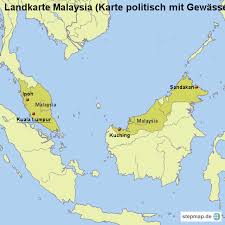 Malaysia » reisetipps, karte & geschichte des landes malaysia politische karte. Stepmap Landkarte Malaysia Karte Politisch Mit Gewassern Landkarte Fur Malaysia