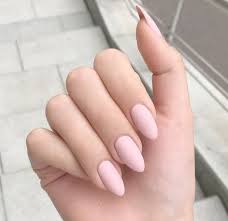 Oval Short Black Almond Shaped Nails Amazon Com Online Shopping For Electronics Apparel Computers Books Dvds More Pink Acrylic Nails Matte Pink Nails Baby Pink Nails