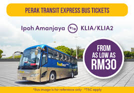 Klia (kuala lumpur international airport) and klia2 (newly built bus terminal, mainly used by airasia) are the two main international aiports in malaysia. Visit Easybook Today And Start A Journey In Perak With Perak Transit Express