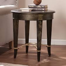 Boston Loft Furnishings Hollywood Goldwashd Black Poplar Round End Table Lowes Com Boston Loft End Tables Furnishings