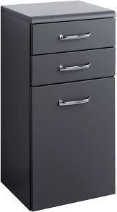 Des meubles de salle de bains au look naturel. Meuble Bas De Salle De Bains 40 Fontana Anthracite Mat Graphite Sb Meubles Discount