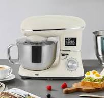 Electric Food Mixer 6+1 Speed 6.5Qt Electric Dough Mixer Processor Timing  1350W