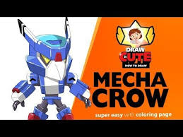 Mecha crow (ios, android) brawl stars walkthrough playlist. How To Draw Mecha Crow Brawl Stars Super Easy Drawing Tutorial With Coloring Page Youtube Jeux Video Jeux Video