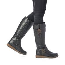 Remonte Ladies D8886 Black Boots Women Tall Winter Boots Boots