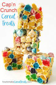 I eat it for lunch, and for a snack, since i don't eat breakfast. Cap N Crunch Cereal Treats Howtomakecerealtreats Com