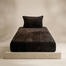 Cozy 2 Piece Plain Fleece Single Bedsheet Set Soft Winter Bedding