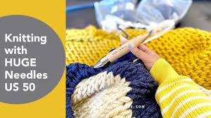 Super chunky yarn knitted blanket pattern with advanced cable stitch. Knitting With Huge Needles Diy Chunky Knit Blanket Using Two Strands Of Yarn Youtube