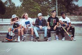 May 28 2018 explore nikkladesigns s board vans wallpaper followed by 8182 people on pinterest. Hd Wallpaper Five Group Of Men Sitting Together With Their Skateboards Kids Wallpaper Flare