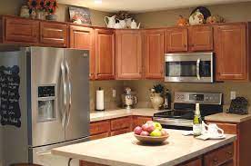 Http Livingrichonless Com Wp Content Uploads 2013 10 Fall Kitchen Fridge Side Decorating Above Kitchen Cabinets Above Kitchen Cabinets Kitchen Cabinets Decor