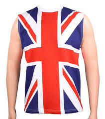 Mens British Union Jack Uk Flag Tank Top Metal Shirts