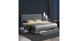 Artiss King Size Bed Frame Base Mattress With Storage Drawer Fabric Wooden Matt Blatt King size underbed storage bed frames : artiss king size bed frame base mattress with storage drawer fabric wooden bed frames