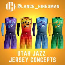 Playing off the modern classic red rock jerseys paying tribute to the landscape of southern utah, this year's city edition jerseys Utah Jazz Jersey Concept Redux Utahjazz