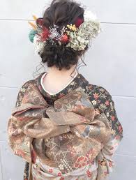 成人式 成人式ヘア ガーリー ミディアム hair healing hip hip hurrah takanori kondou 577891 hair ヘア ガーリー 袴 ヘア