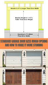 Jun 12, 2017 · rough opening for an over head door is the actual size of the door, in this case 8' x 7'. Standard Garage Door Sizes Rough Opening And How To Make It More Stunning Garage Door Sizes Garage Doors Standard Garage Door Sizes