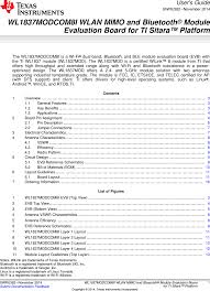 In the default fit mode, cap should be managed by the wireless controller. Wl18dbmod Wifi And Bluetooth Module User Manual Texas Instruments Orporated