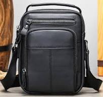 Amazon.com: PRELITER Bolso cruzado de alta calidad para hombre, elegante  bolso cruzado de cuero negro para hombre, espacioso y resistente, ideal  para ...
