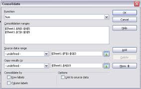 Consolidating Data Apache Openoffice Wiki